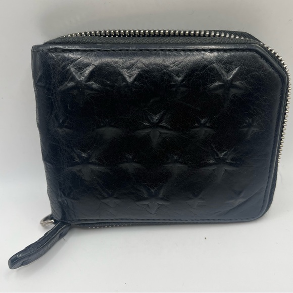 JIMMY CHOO Bi-fold Wallet Black Men'Authentic D:0.79” H:4.33” W:4.53” 5978